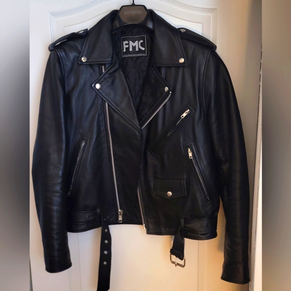 Men's Leather Biker Jacket